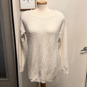 Reitmans Women's Cable Knit Sweater - White